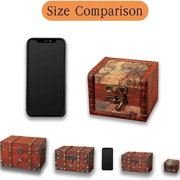 NEW Wooden Jewelry Box, Classical Wood Jewlery Box Jewelery Storage Box Case - Picture 6 of 9